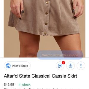 ALTARD STATE ARMY GREEN BUTTONUP HIGHWAISTED SKIRT